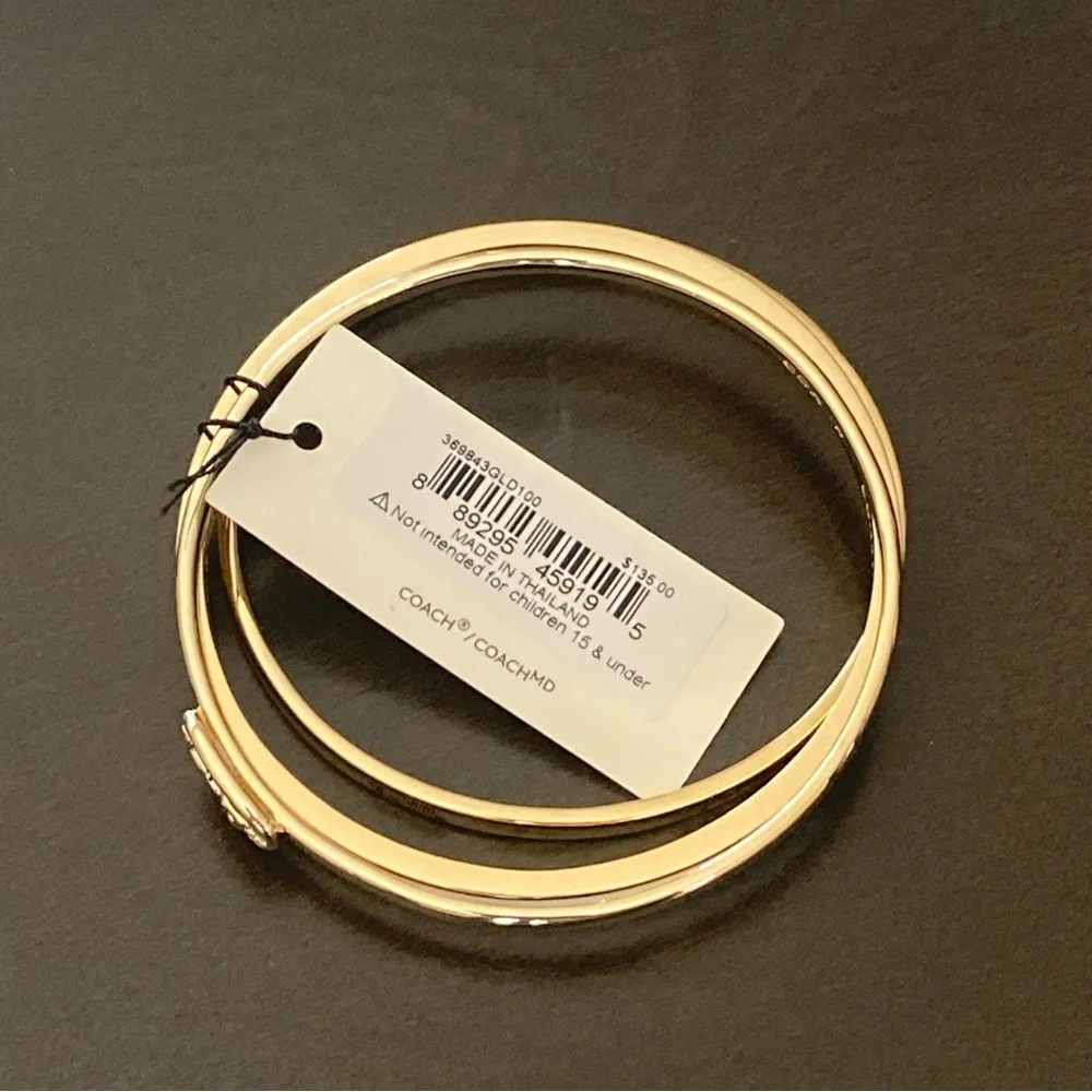 Coach Horse And Carriage Enamel Bangle 3 Piece Bracelet Set NWT - Picture 6 of 10